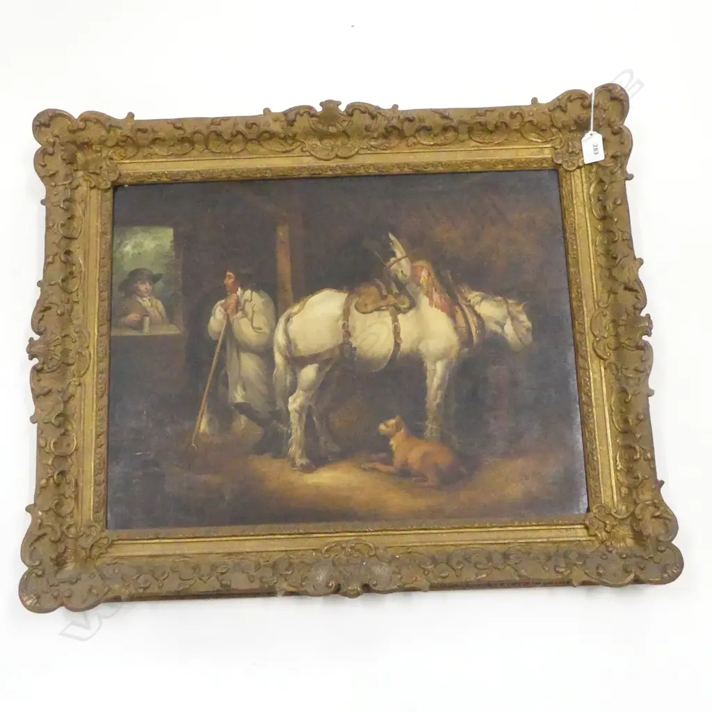 OLEOGRAPH GEORGE MORLAND STABLE SCENE, 400x530mm Image 1++
