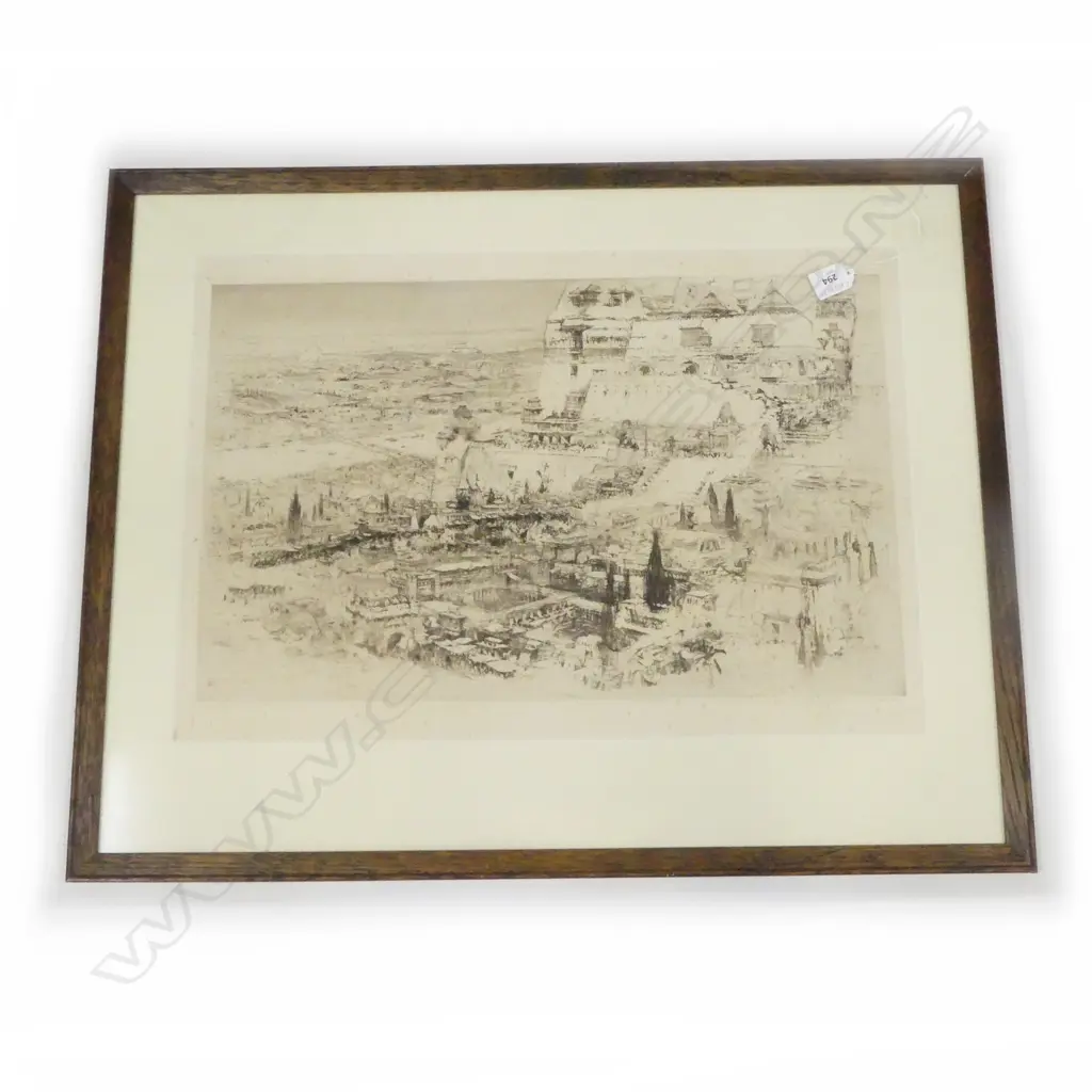 WILLIAM WALCOT 'BABYLON' DRYPOINT ETCHING, SIGNED, 400x580mm FOXING Image 1++
