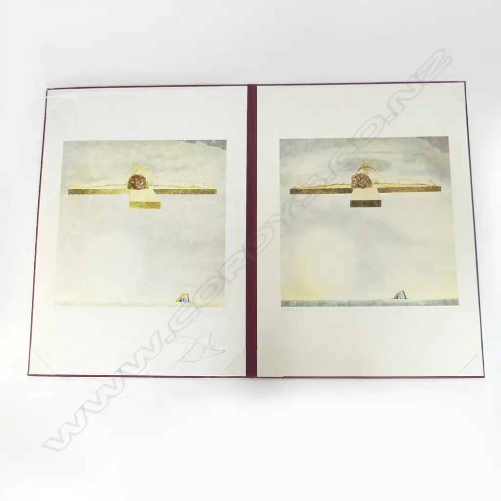 2 SALVADOR DALI LITHOGRAPHS 'CHRIST OF GALA' ed. of 100 430x430mm in lg folder  Image 1++