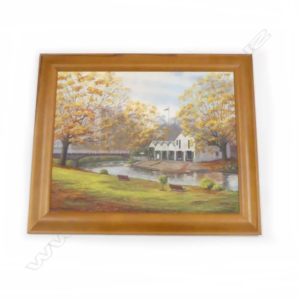 JEANETTE PAGE 'AVON RIVER CHRISTCHURCH' ACRYLIC ON BOARD, 400x500mm Image 1++