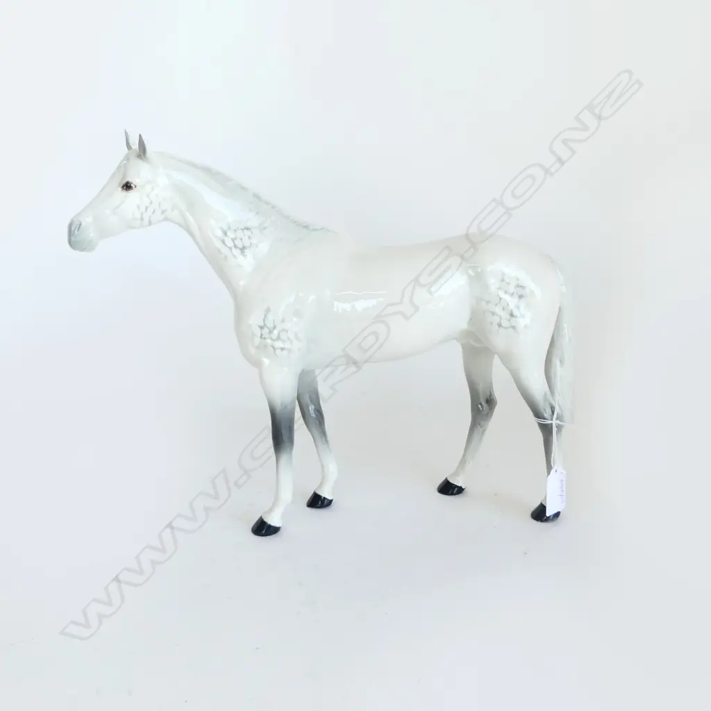 BESWICK LARGE HORSE DAPPLE GREY STALLION H.280mm Image 1++