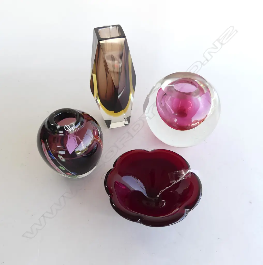 4 PCS MID CENTURY GLASS H.210 (tallest) (all have sml damage) Image 1++