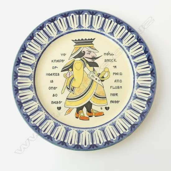 ROYAL DOULTON KNAVE OF HEARTS PLATE. DIA.265MM