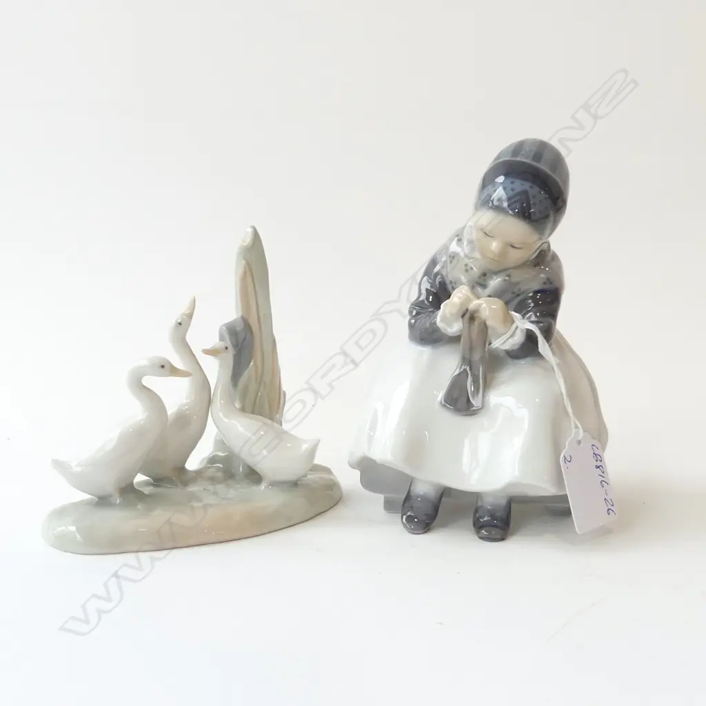 ROYAL COPENHAGEN FIGURINE H.150mm, NAO DUCKS Image 1++