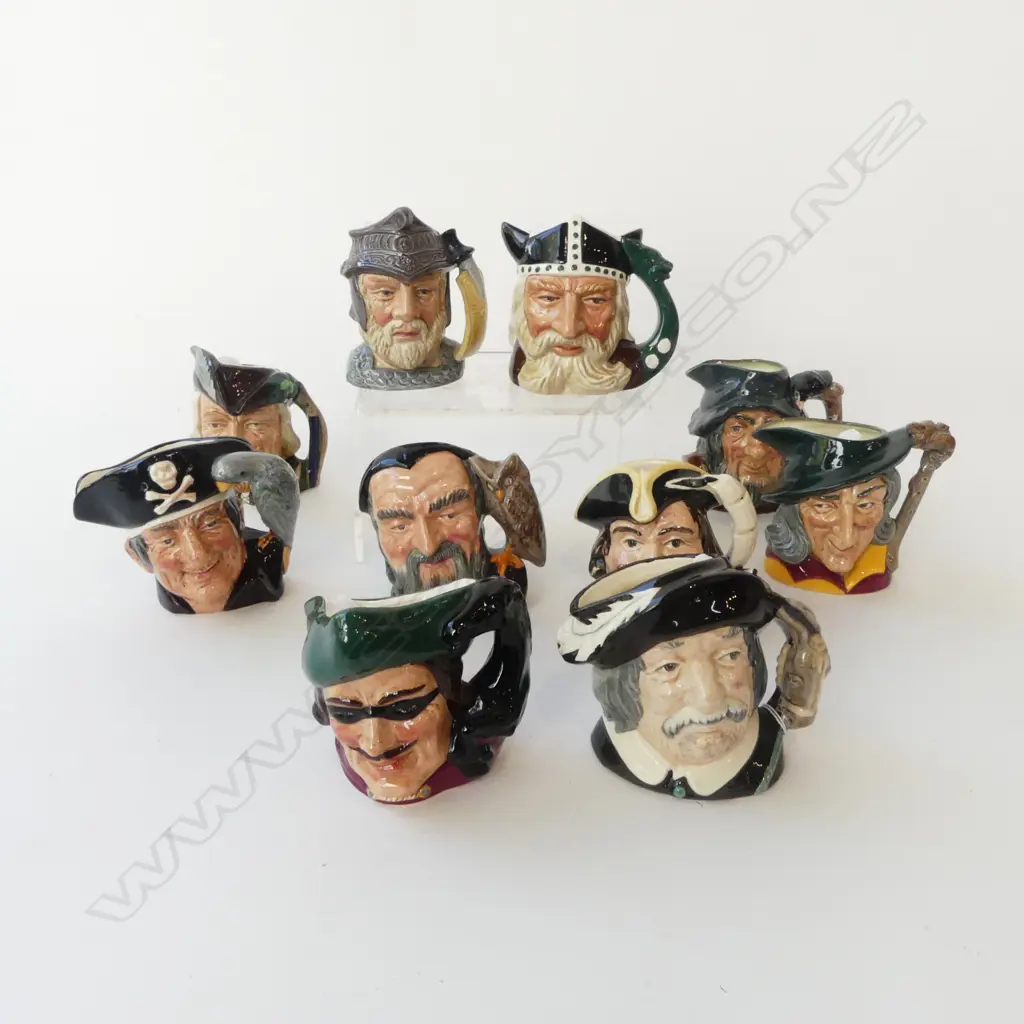 10 ROYAL DOULTON CHARACTER JUGS H.100mm Image 1++