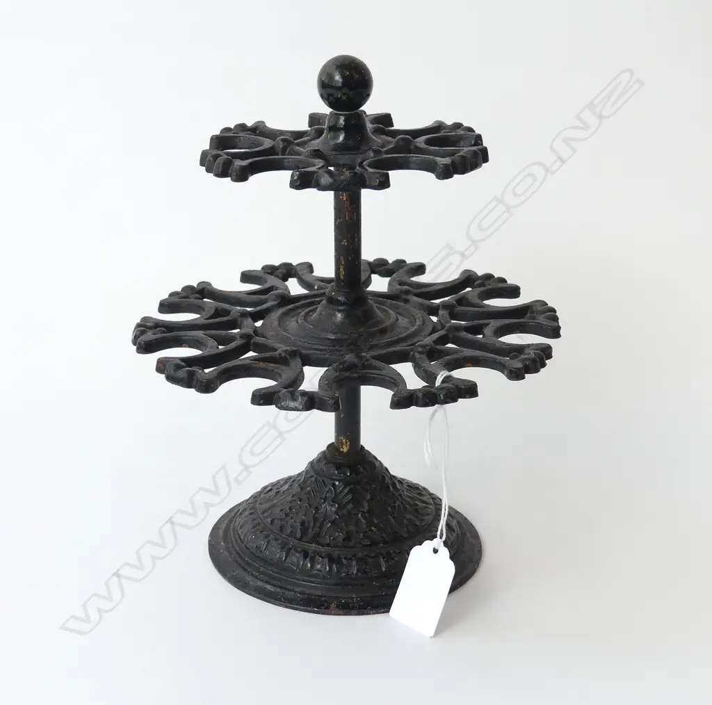 VICTORIAN CAST IRON POST OFFICE STAMP HOLDER CAROUSEL, H.210MM Image 1++
