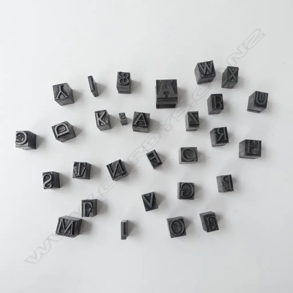 METAL PRINTERS LETTERS A-Z  Image 1++
