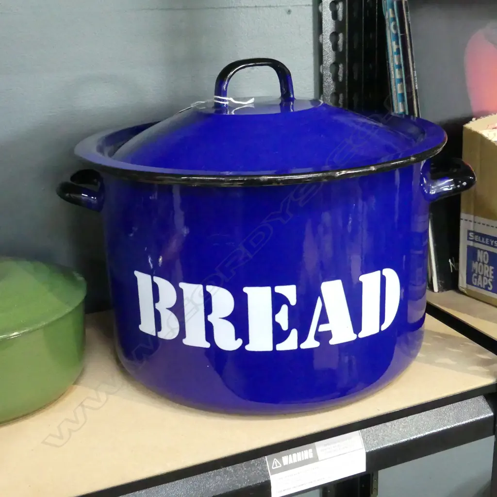 ENAMEL BREAD BIN, DIA.320MM Image 1++
