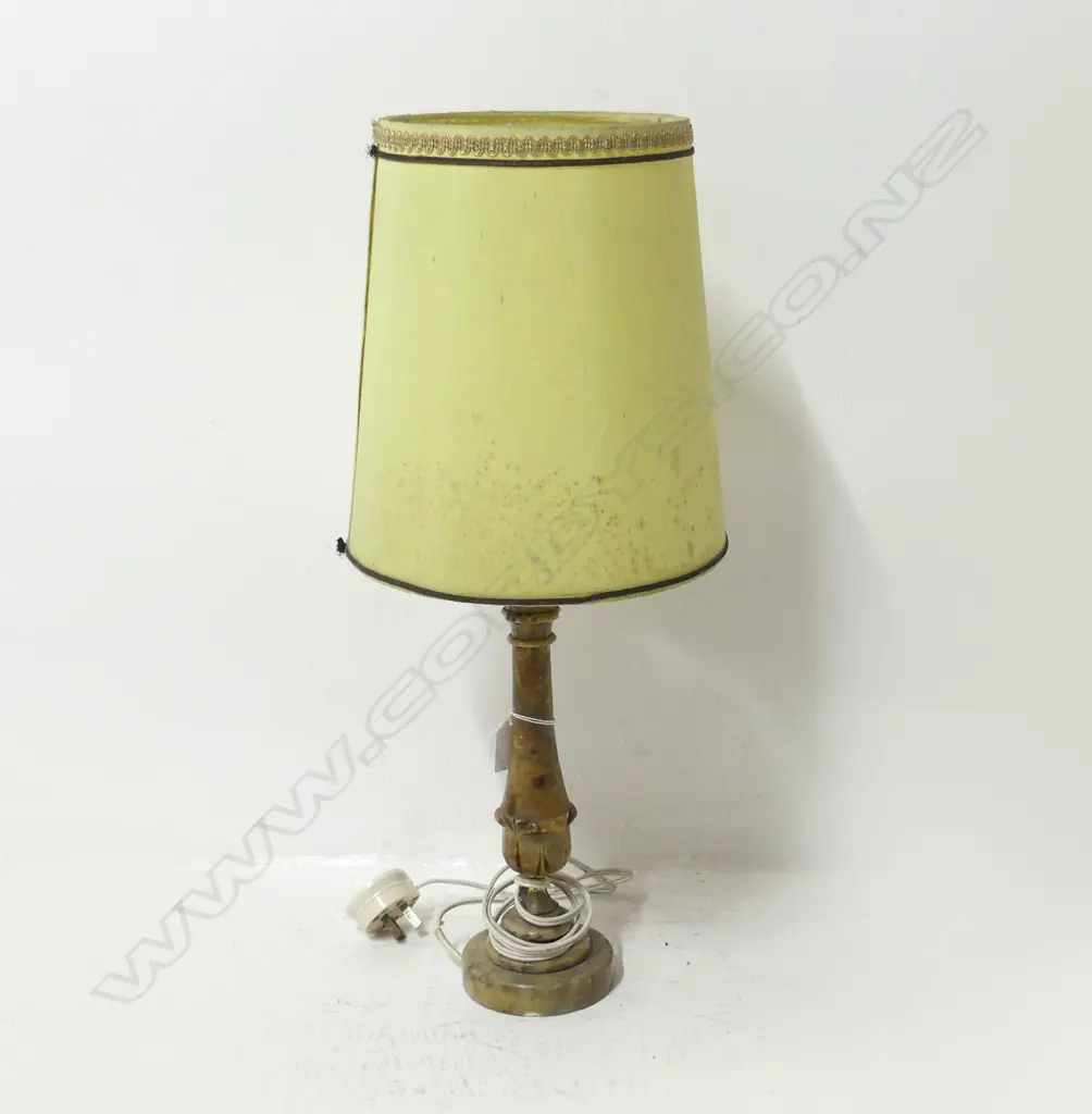 VINTAGE ITALIAN ONYX TABLE LAMP  SHADE AF H.550mm Image 1++
