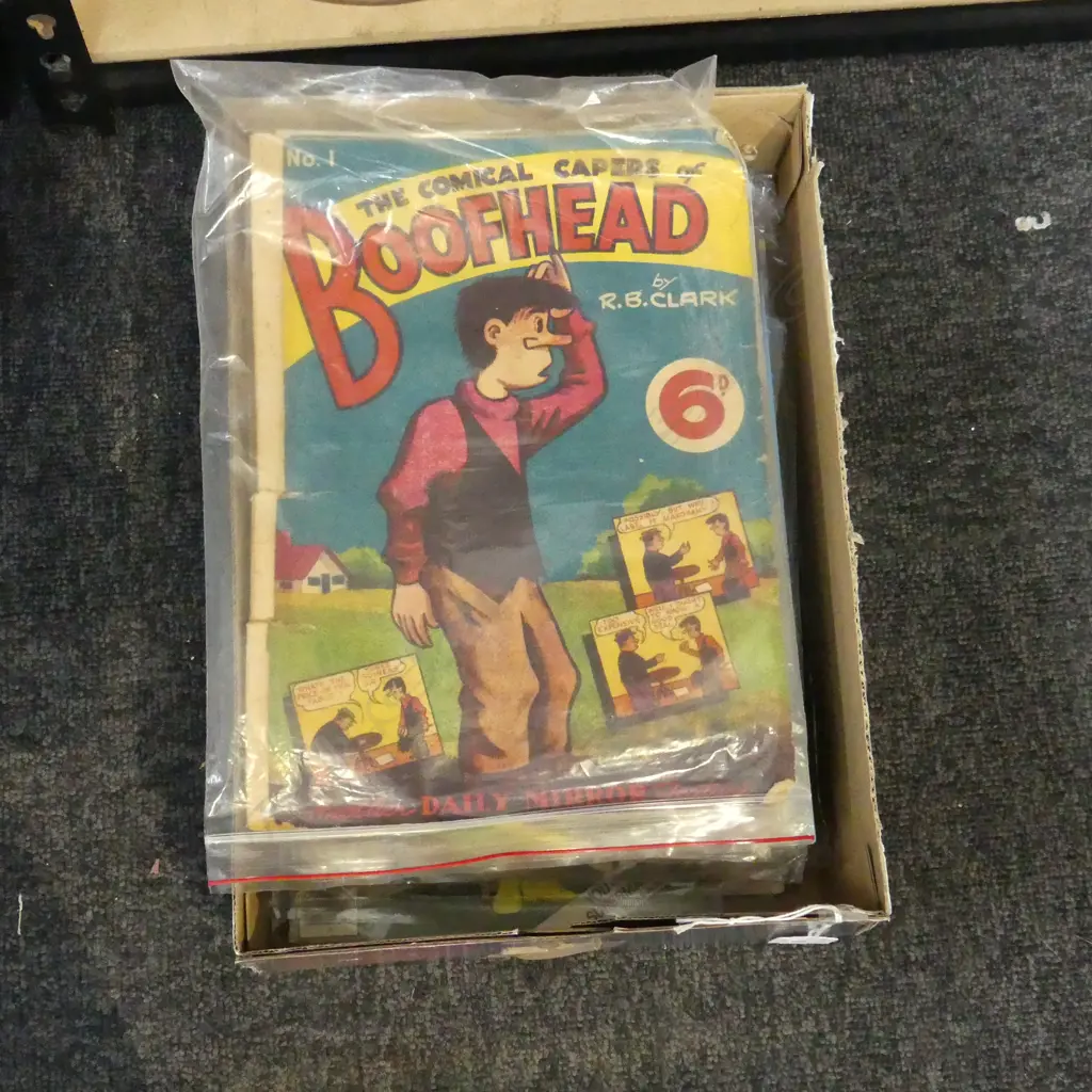 LG COLLECTION VINTAGE COMICS INCLDS; 'BOOFHEAD' NO 1 1944, 'ROCKETEER' IST ISSUE, DISNEY, 'CLASSICS ILLUSTRATED' ETC Image 1++