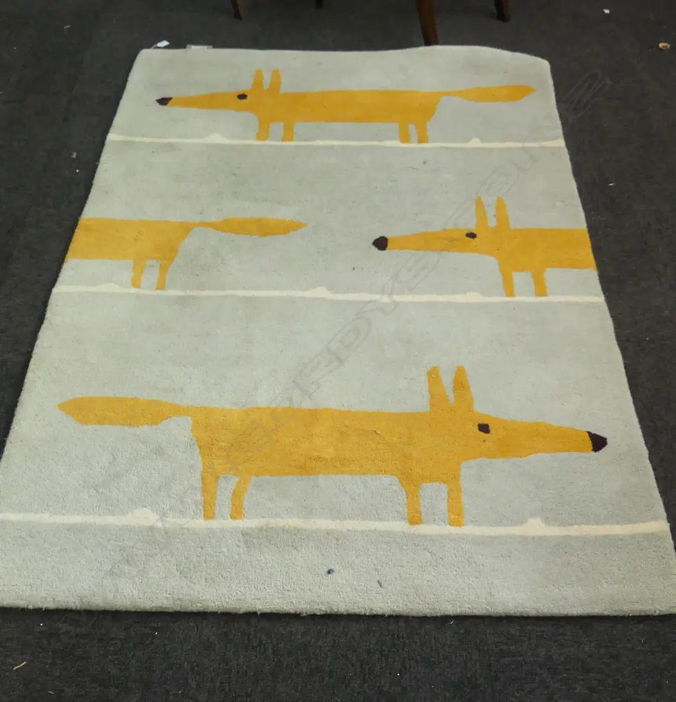 MACHINED WOOL PILE RUG, SCION 'MR FOX' 1200x1800mm Image 1++