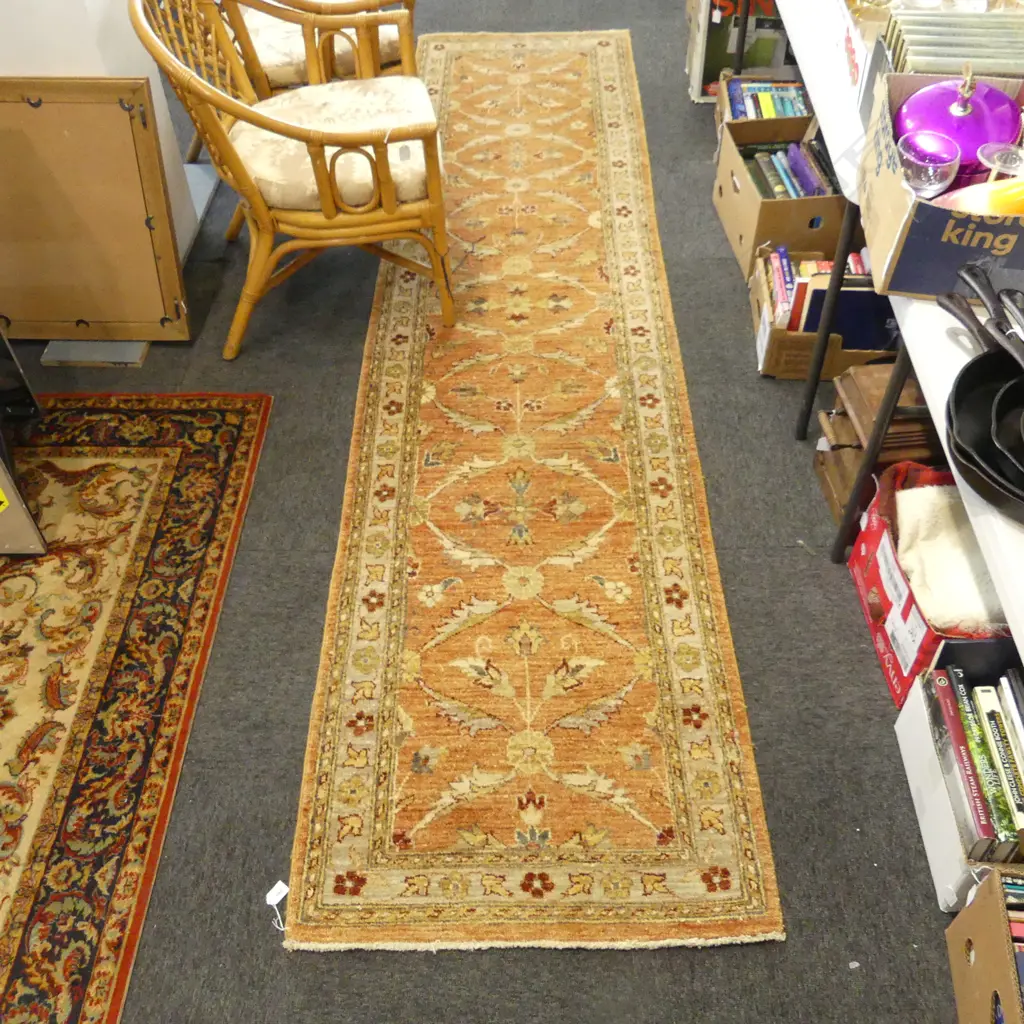 HAND KNOTTED WOOL PILE AFGHAN CHOBI RUNNER, 3160x760mm Image 1++