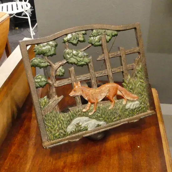 CAST IRON BOOK HOLDER w. FOX DESIGN W.245mm