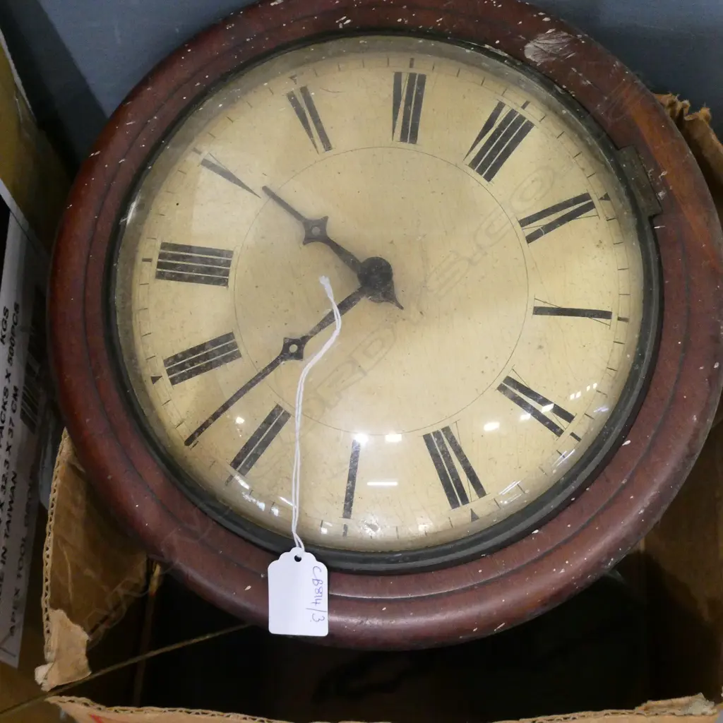 ANTIQUE WALL CLOCK 300mm dia Image 1++