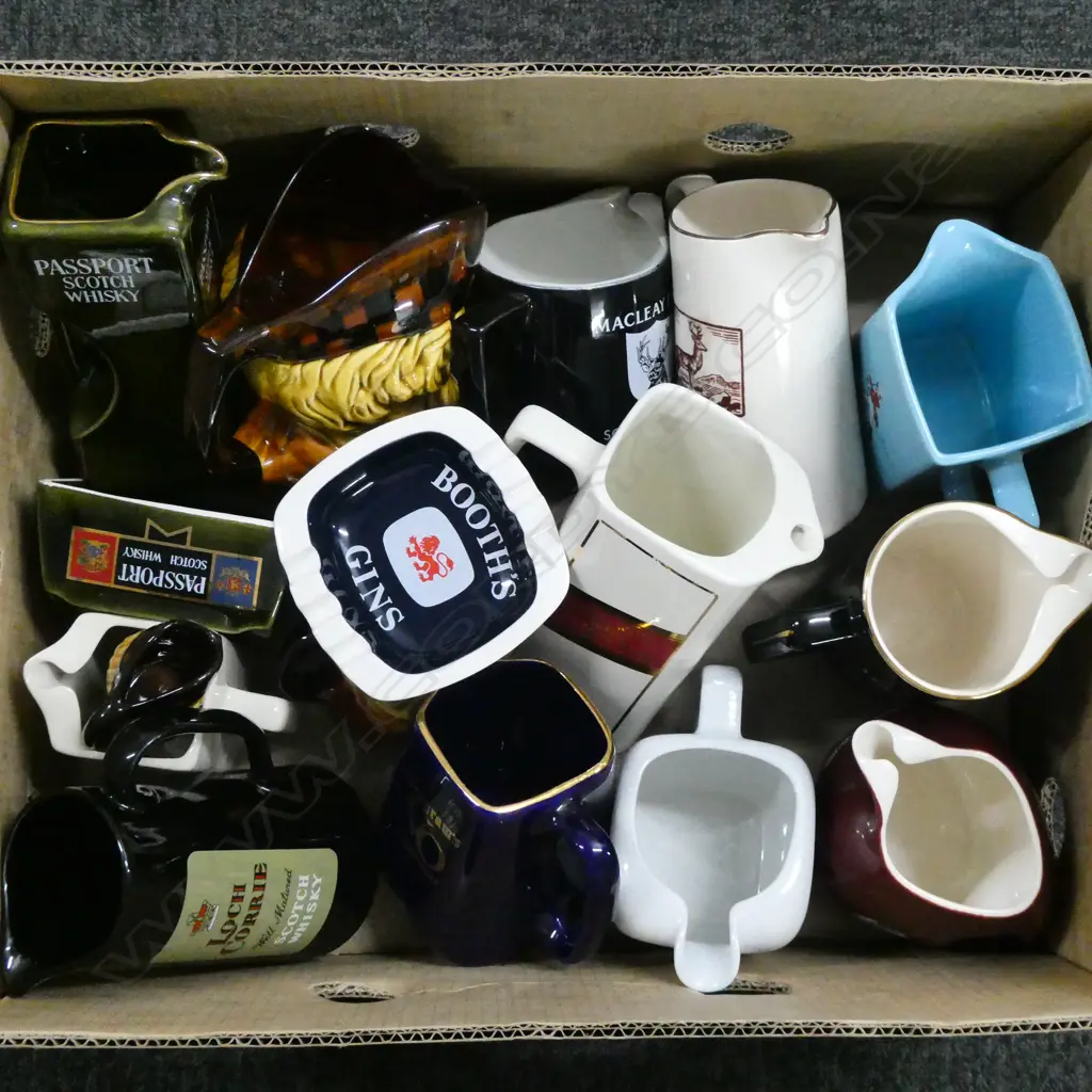 ASST. WHISKEY JUGS ETC INCL. 3 GRADUATING McCALLUM Image 1++