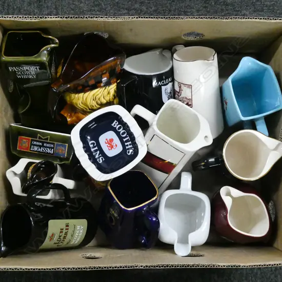 ASST. WHISKEY JUGS ETC INCL. 3 GRADUATING McCALLUM