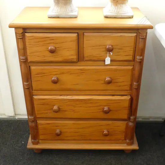 SMALL CHEST OF 5 DRAWERS 650x330x800mm