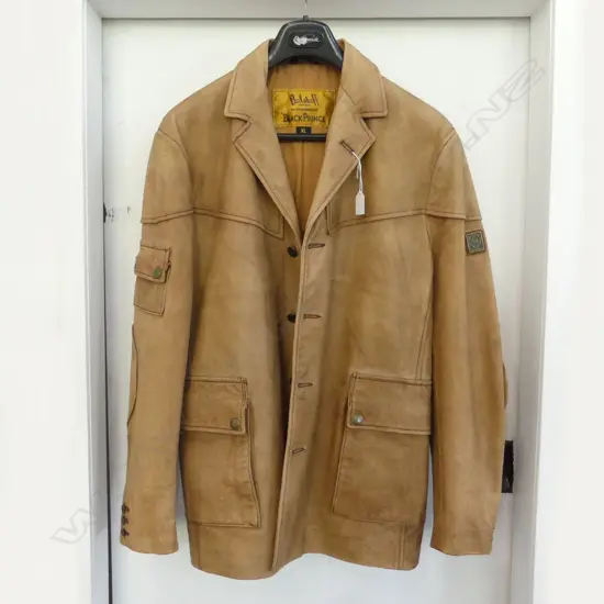 VINTAGE BELSTAFF 'BLACK PRINCE' LEATHER JACKET, ENGLAND SZ. XL / 44
