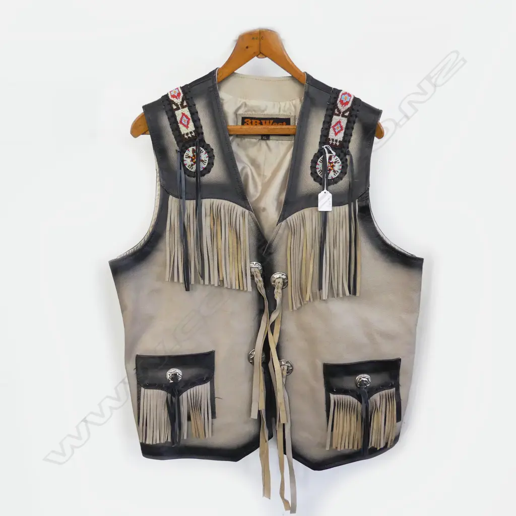 NAVAJO WAISTCOAT VEST MADE IN UTAH, 3BWest LABEL, 44 XL Image 1++