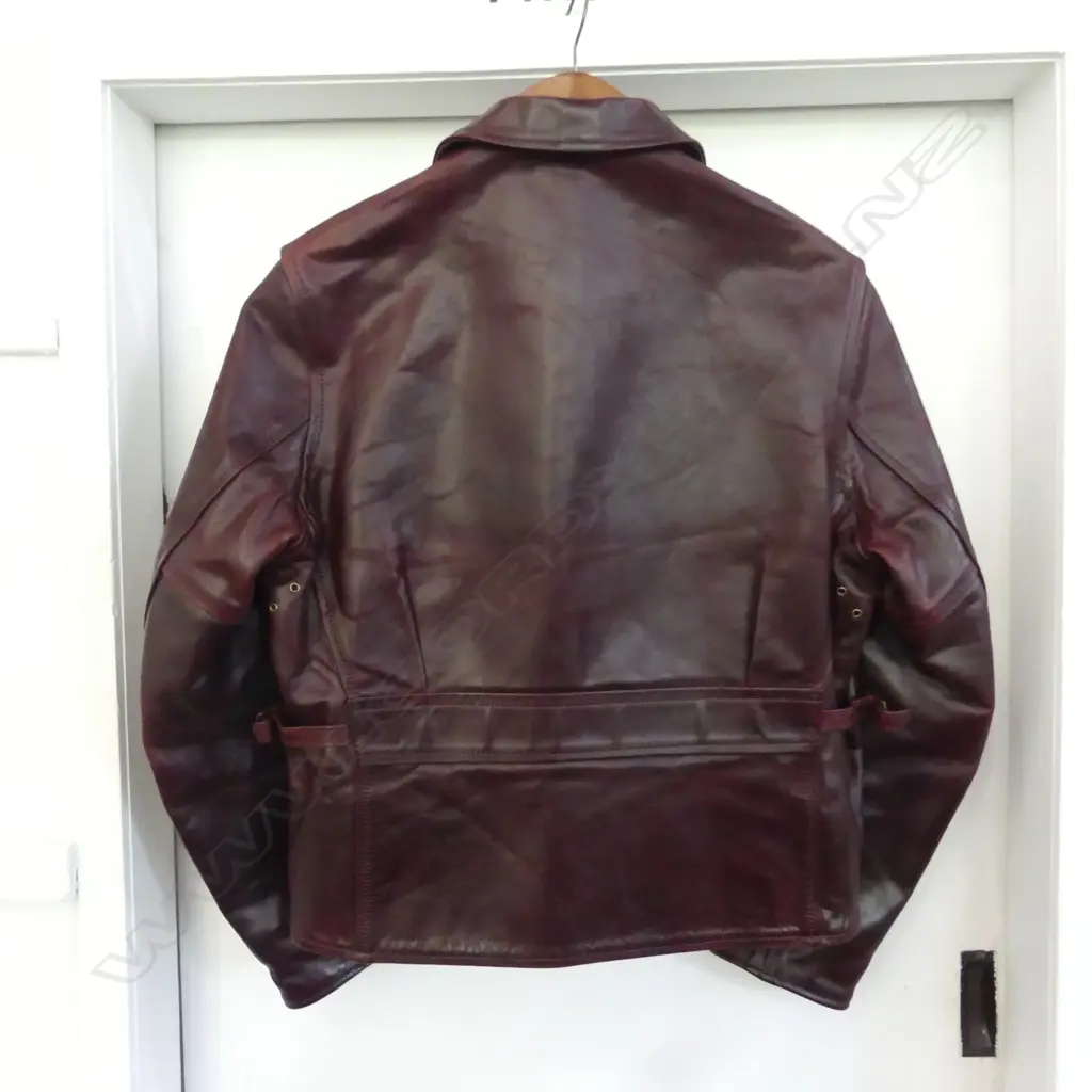 VINTAGE BURGUNDY AERO SCOTLAND LEATHER JACKET, FRONT QUARTER HORSEHIDE SZ. 36 Image 1++