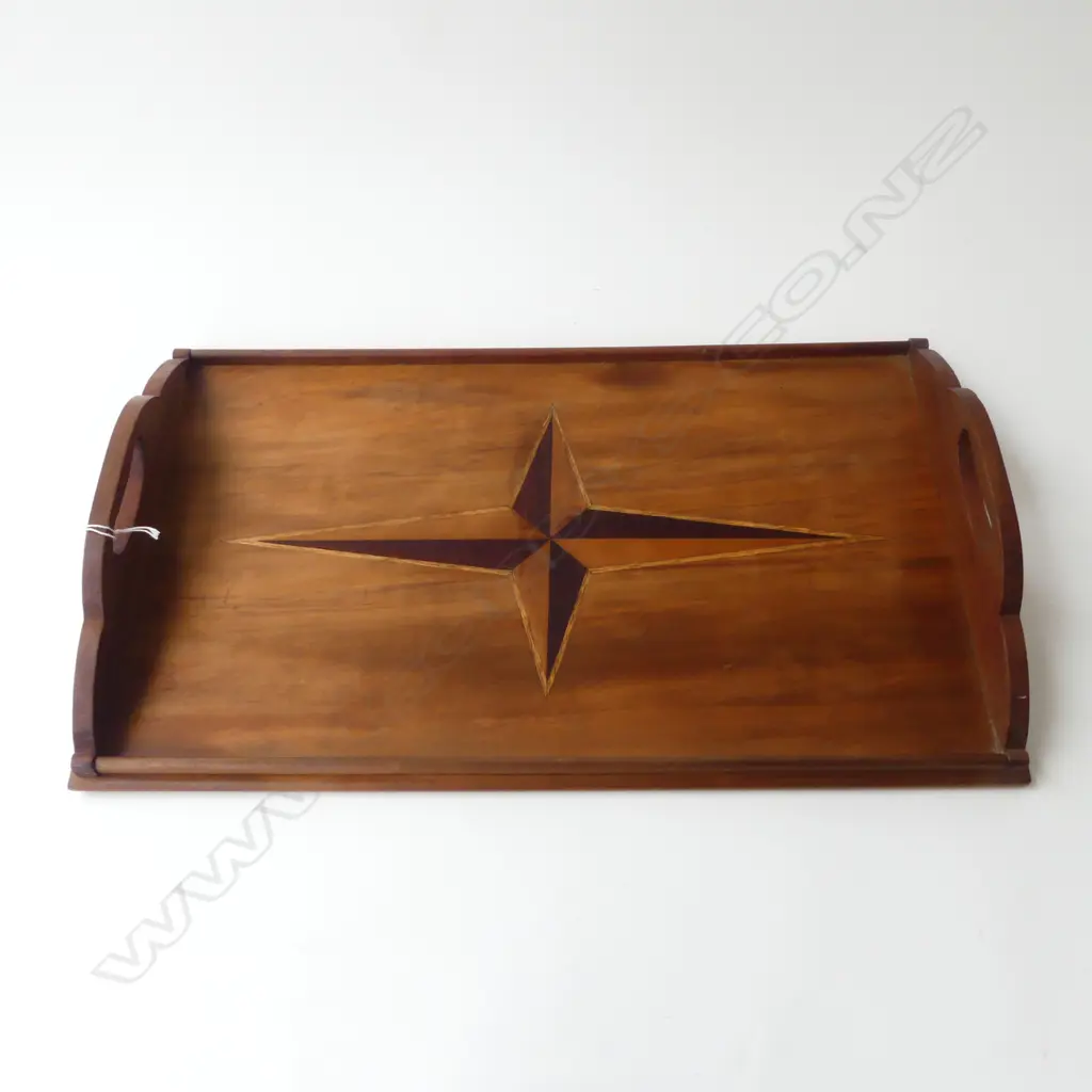 TRAY w. WOODEN INLAY 560x345mm Image 1++