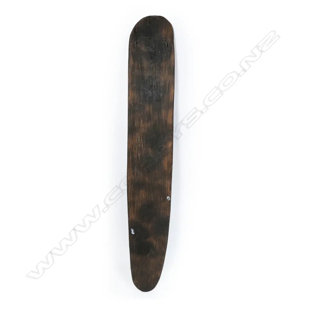 PNG Upper Sepik River carved wooden shield, Image 1++