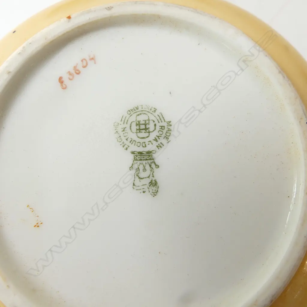 3 PCES ROYAL DOULTON; COACHING DAYS VASE & BOWL, VASE w. SUNSET LANDSCAPE H.155mm Image 1++