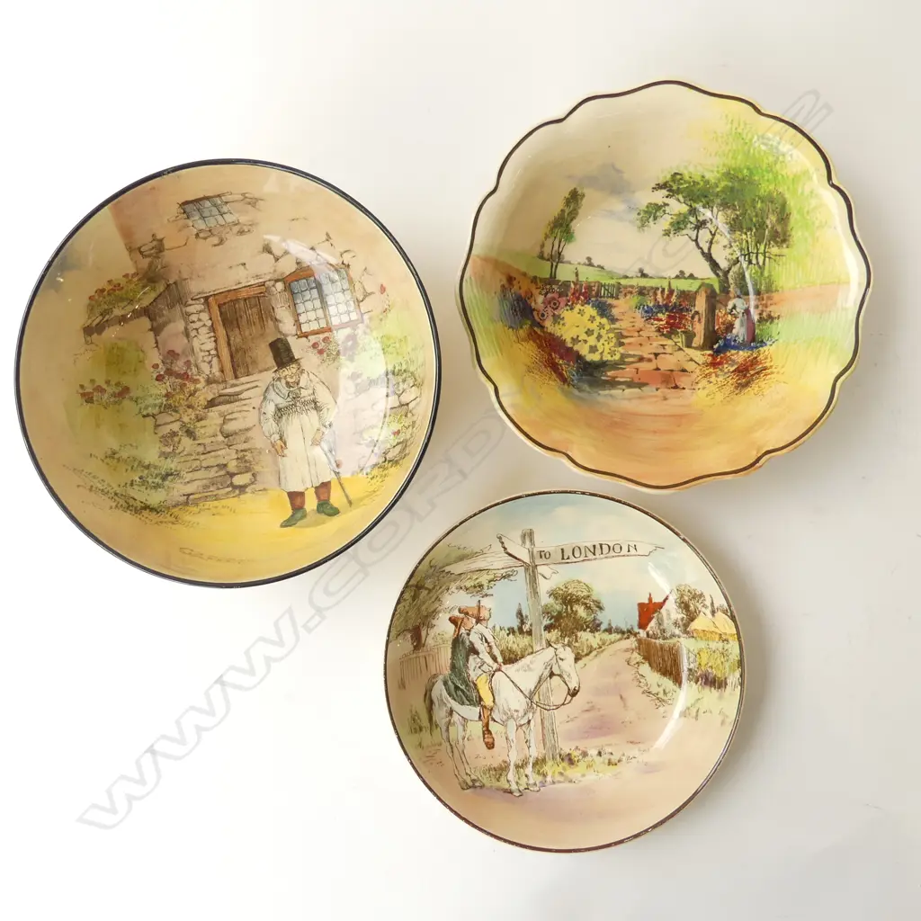 3 ROYAL DOULTON BOWLS 210mm dia Image 1++