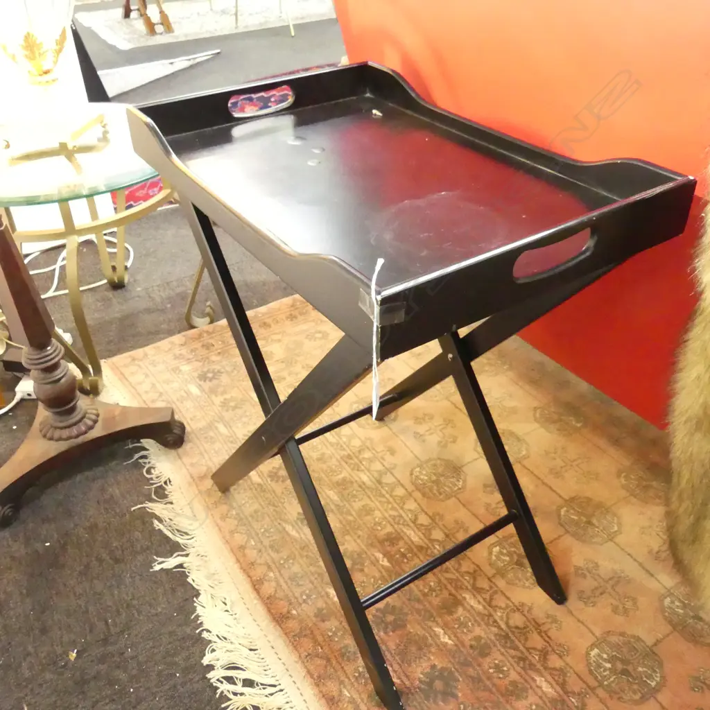 BLACK FOLDING TRAY TABLE 600x400mm AF Image 1++