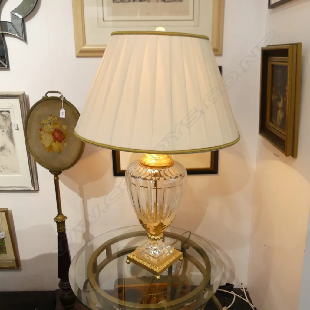 LG ITALIAN CRYSTAL TABLE LAMP BY LEONE ALITOTTI ROMA H.850mm Image 1++