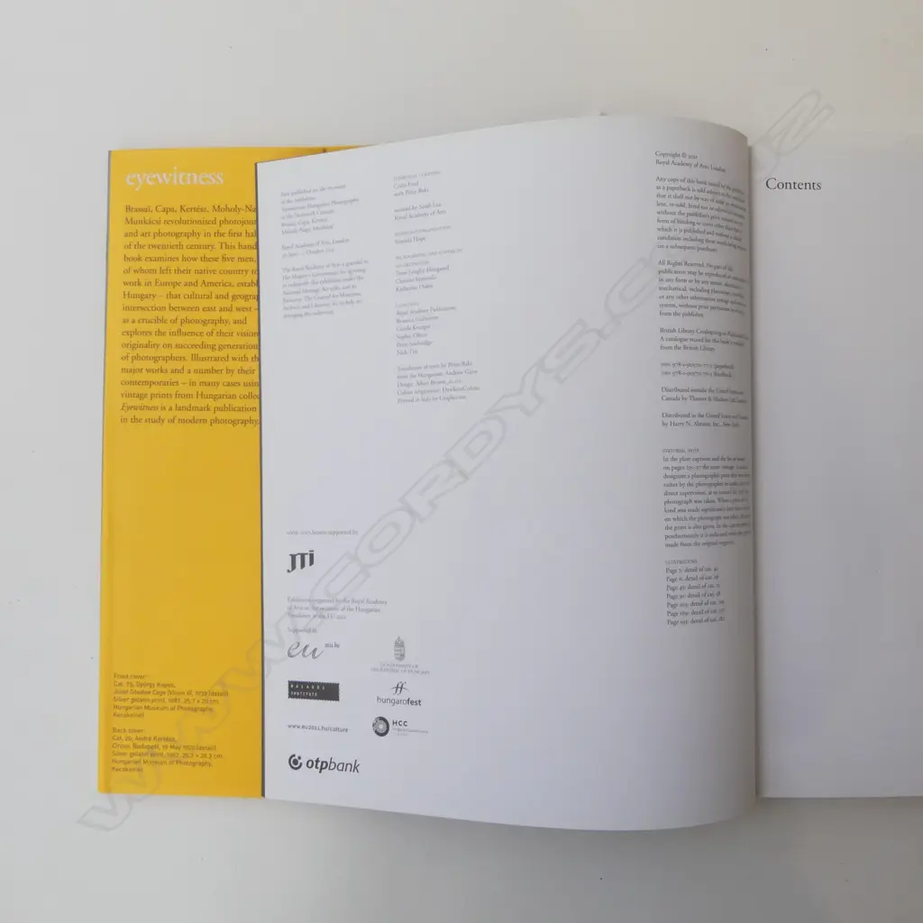ART BOOK; EYEWITNESS: HUNGARIAN PHOTOGRAPHY IN THE 20thC Image 1++