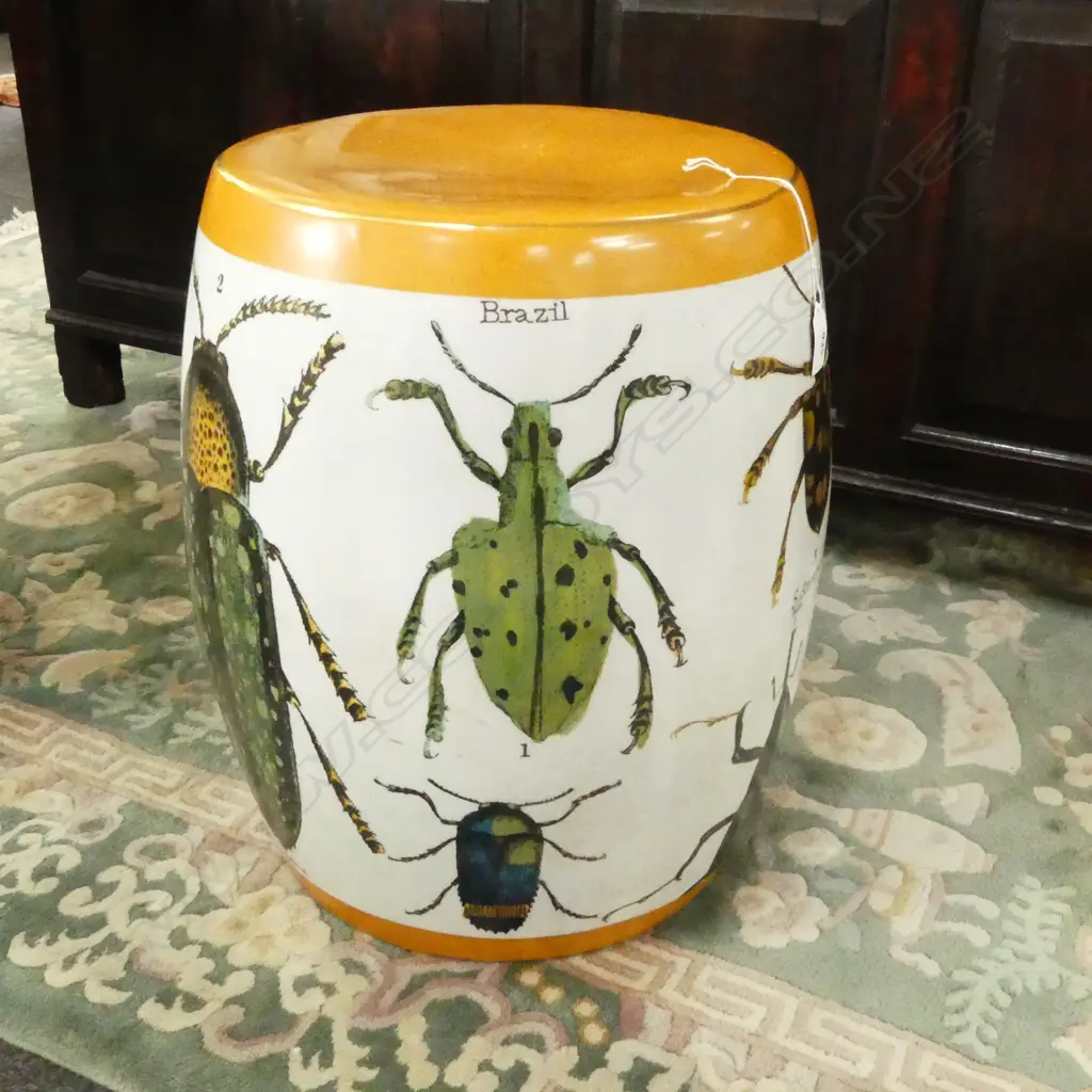 CERAMIC DRUM STOOL, BUG DESIGN BY CAM (CREATIVELY ACTIVE MINDS) H.440mm Image 1++