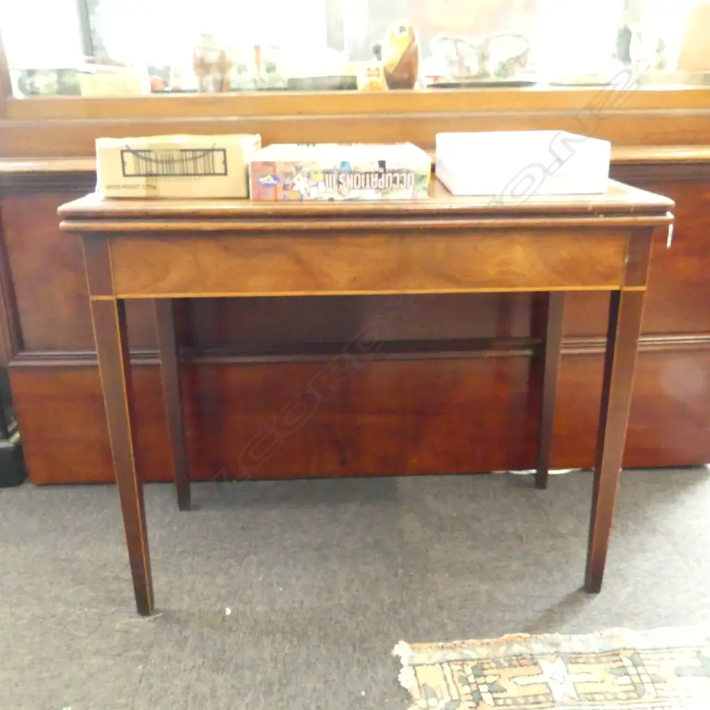 ANTIQUE MAHOGANY SUPPER TABLE 910x450x730mm Image 1++