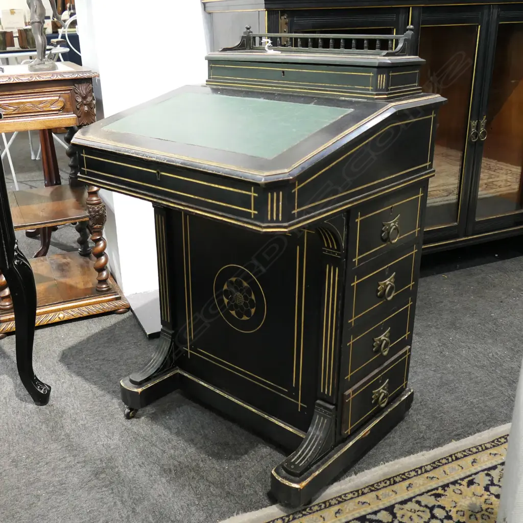 EBONISED DAVENPORT, 570x550x900mm Image 1++