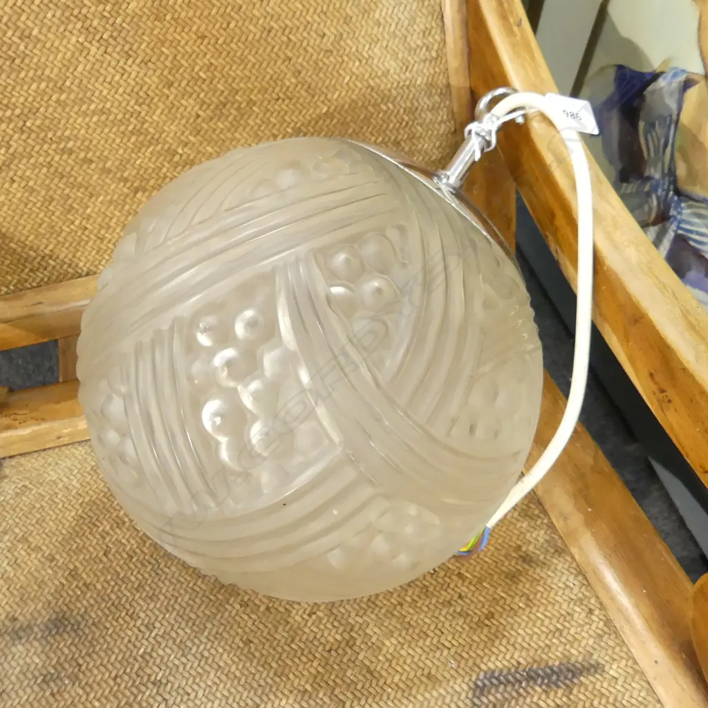 DECO SPHERICAL LIGHT FITTING H.250mm dia (100mm hairline to top) Image 1++