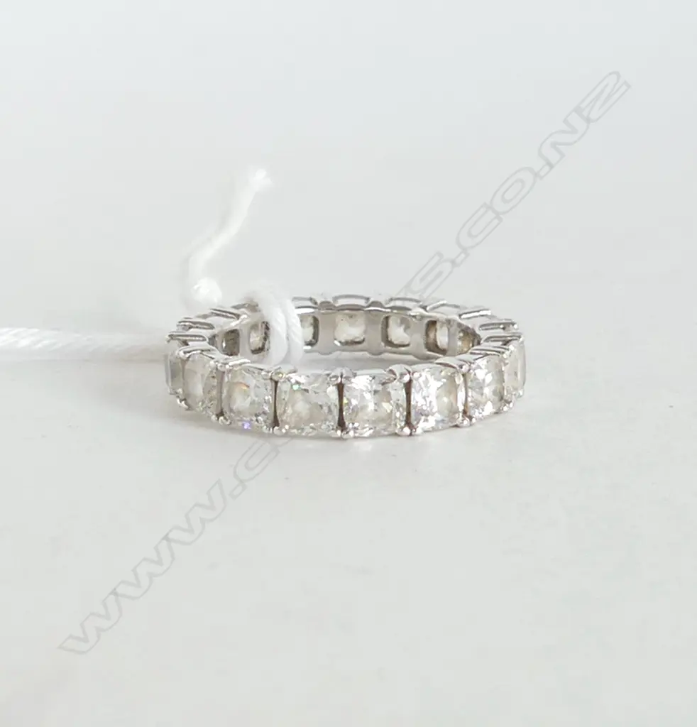 FULL ETERNITY FAUX  DIAMOND RING SIZE K Image 1++
