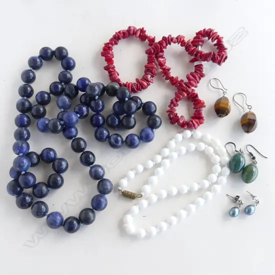 3 NECKLACES + 3 PRS EARRINGS