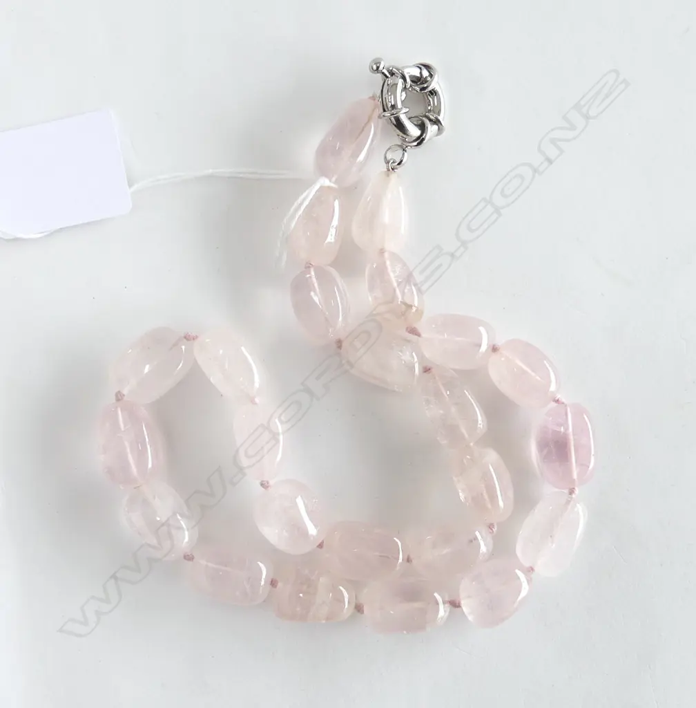 ROSE QUARTZ NECKLACE L.480mm Image 1++