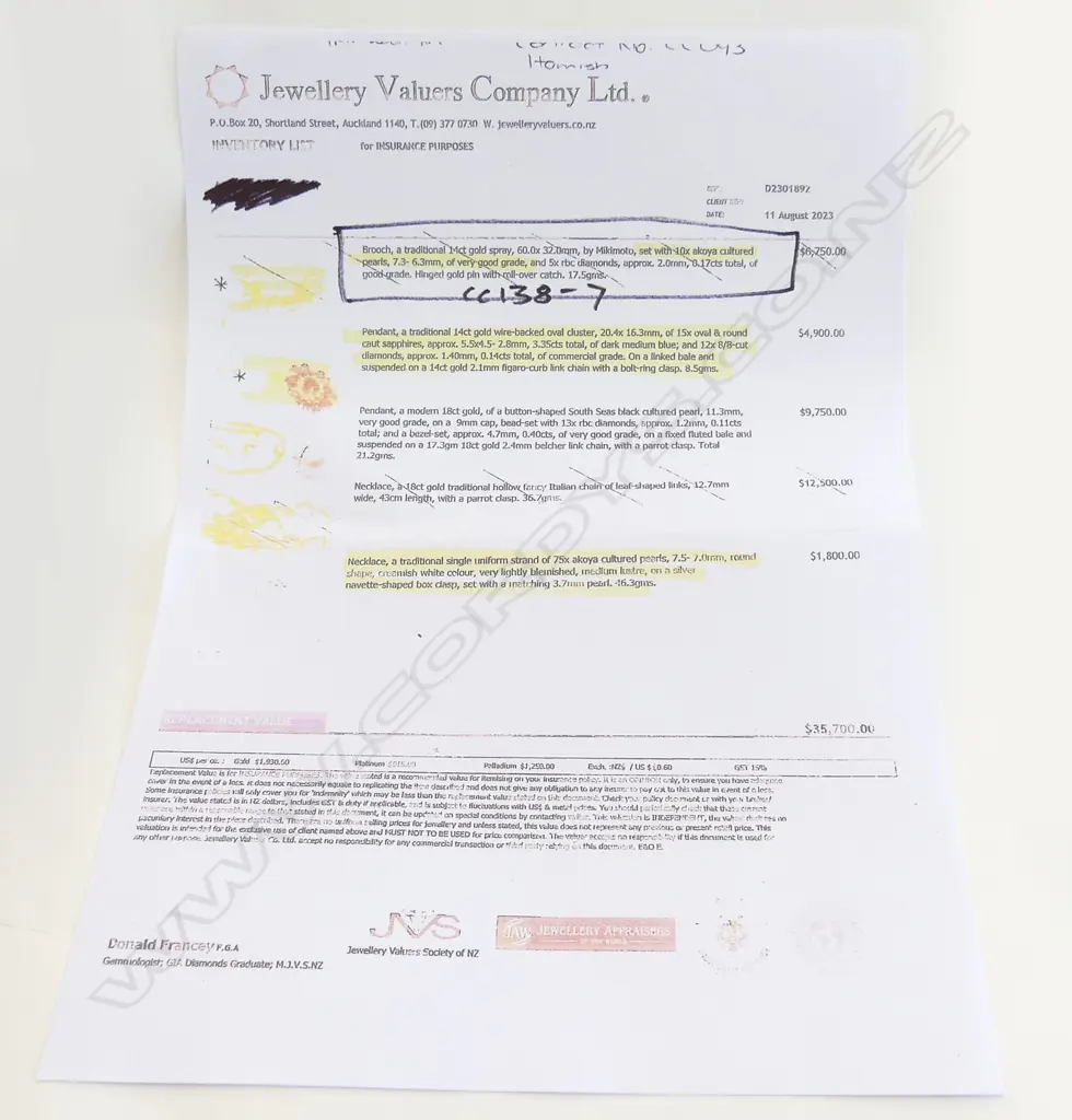 TEN MIKIMOTO PEARLS (TAKEN FROM A BROOCH that our vendor confirms was Mikimoto) Image 1++