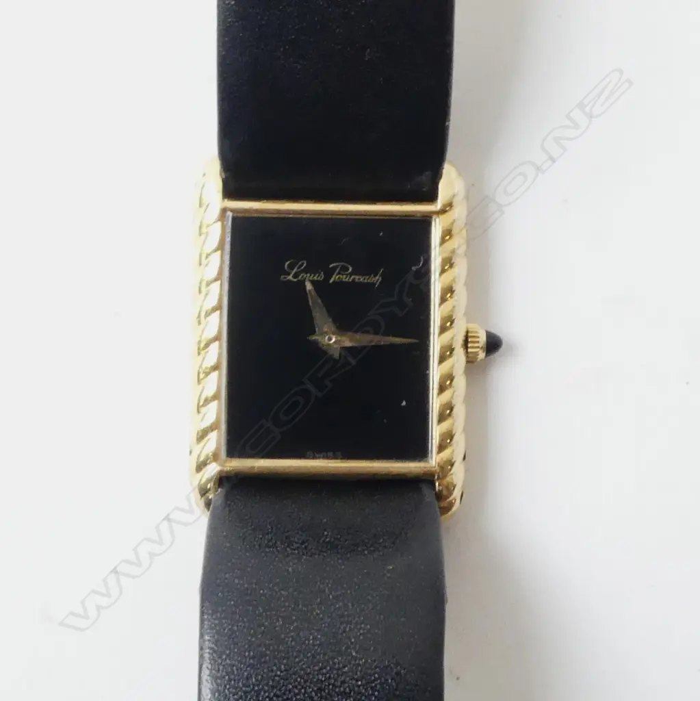 18ct GOLD LOUIS POURCASH WRIST WATCH Image 1++