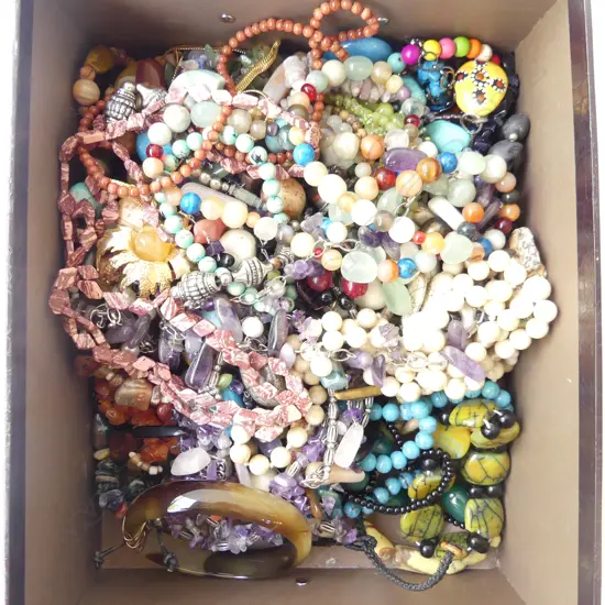 ASST. POLISHED STONE COSTUME JEWELLERY