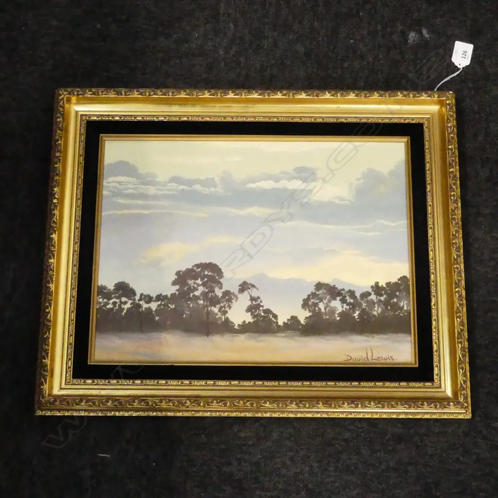 DAVID LEWIS 'KAIMAI SUNSET' OIL ON BOARD, 1984 285x380mm Image 1++