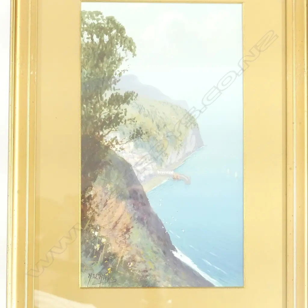 H W HICKS (1880-1944) CLOVELLY W/C 155 x 275mm & W H SWEET (1899-1943) CLOVELLY HIGH STREET W/C 145 x 290mm Image 1++