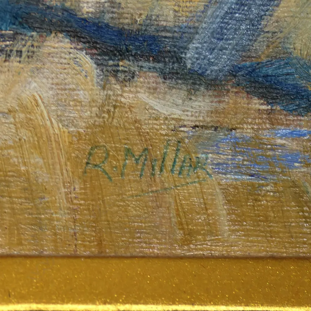 Ruth Millar (1914-2006) Canterbury Landscape - oil on board. 395 x 490mm, Image 1++