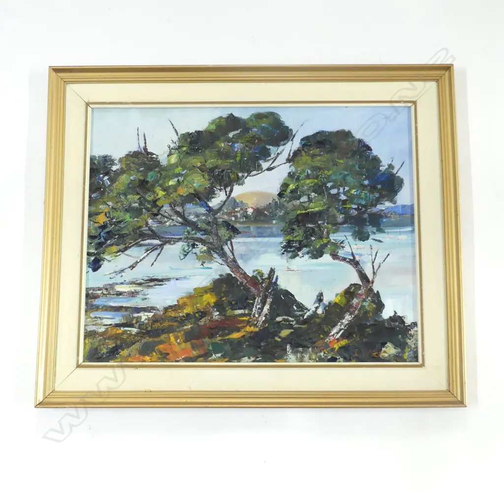 I. PAGE 'GLIMPSE OF MOUNT VICTORIA  FROM SYLVAN HEIGHTS' OIL ON BOARD, 390x495mm Image 1++