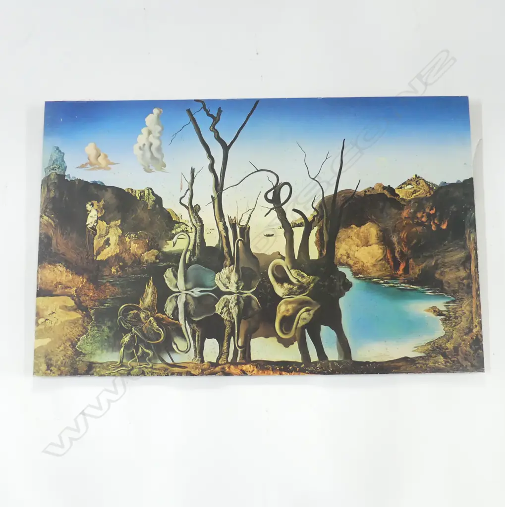 LG SALADOR DALI PRINT, SWANS REFLECTING ELEPHANTS 530x830mm Image 1++
