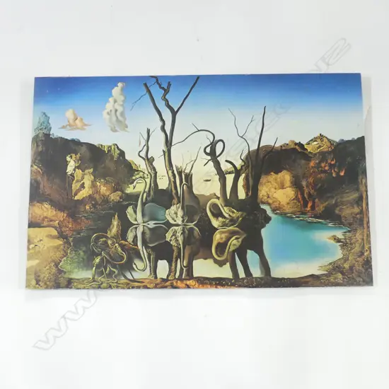 LG SALADOR DALI PRINT, SWANS REFLECTING ELEPHANTS 530x830mm