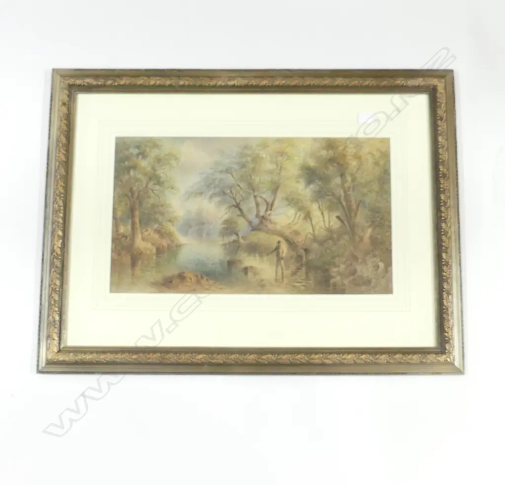 WILLIAM HENRY RAWORTH (1821-1904) 'ON THE LLUGWY NTH WALES', W/C 1900, 330 x 580mm Image 1++