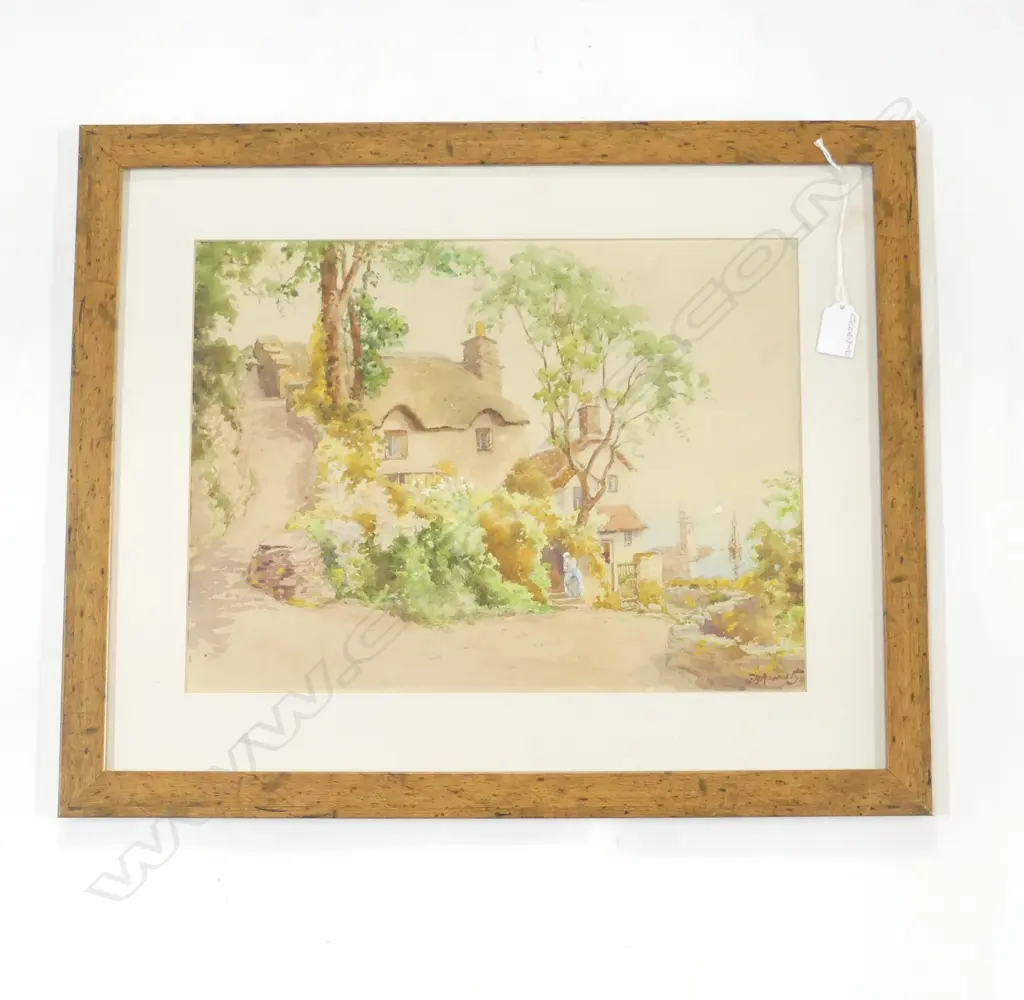 C H HOWORTH (1856-1945) SEASIDE COTTAGE, W/C, SIGNED, 300 x 395mm Image 1++