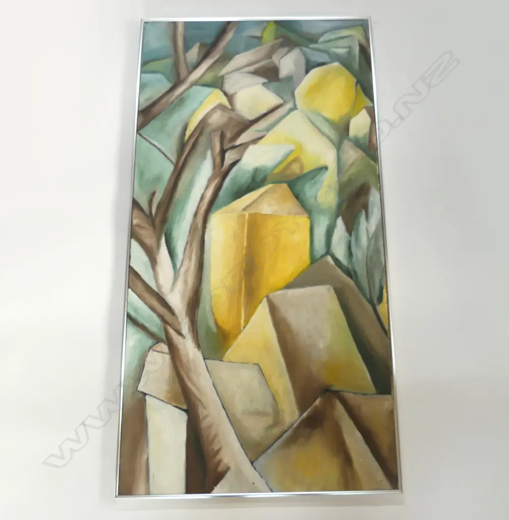 ARTIST UNKNOWN, 'DESERT ROAD' OIL ON BOARD 1210x605mm Image 1++